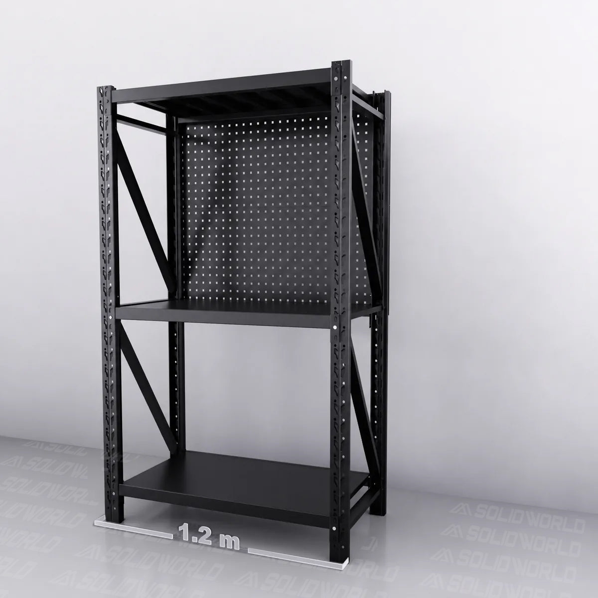1.2m(W) x 0.6m (D) 2-Shelf Workbench With 2 Pegboards Set