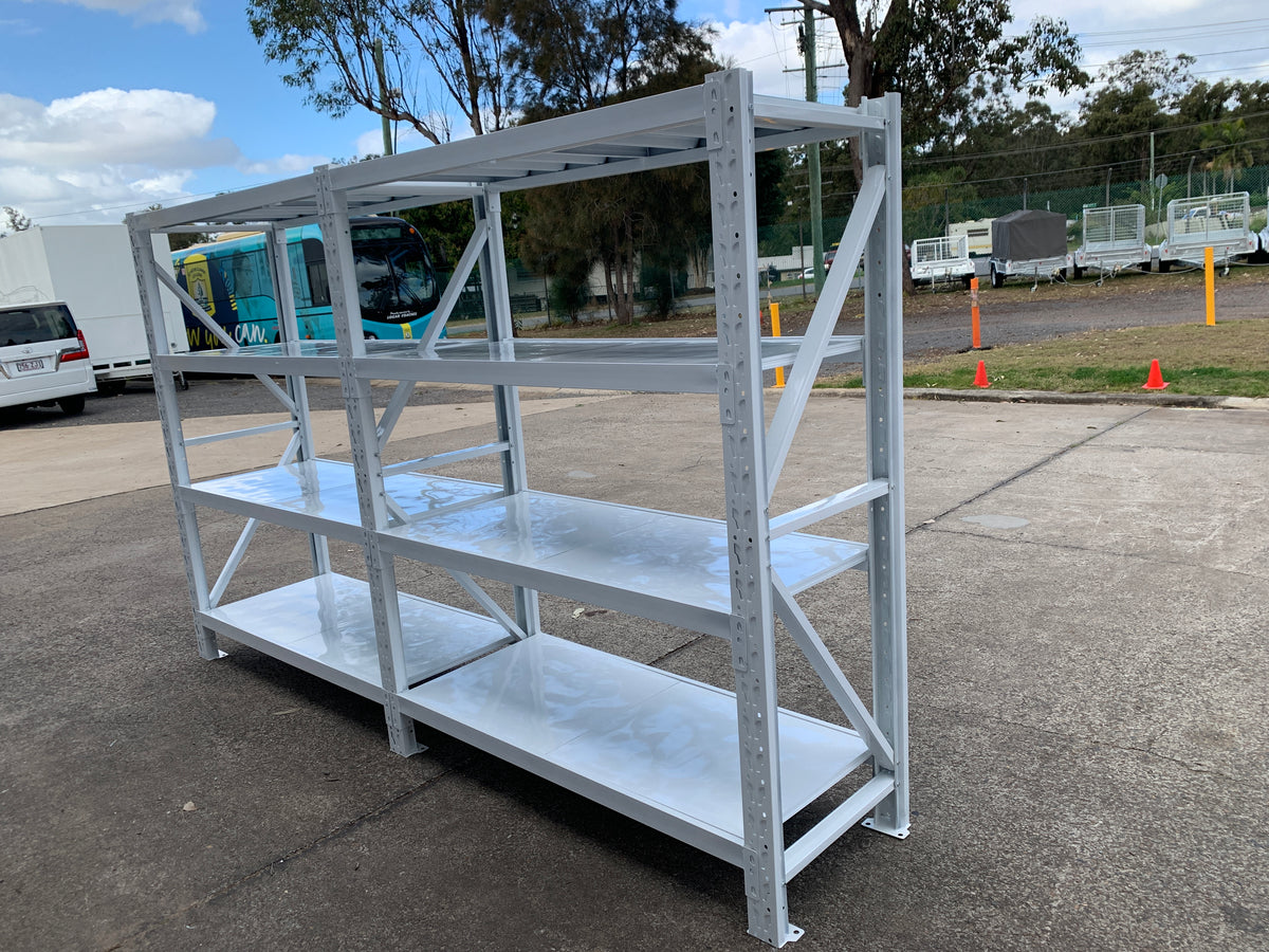 4.0m(W) x 2.0m(H) x 0.5m(D) 1200KG Connecting Shelving White