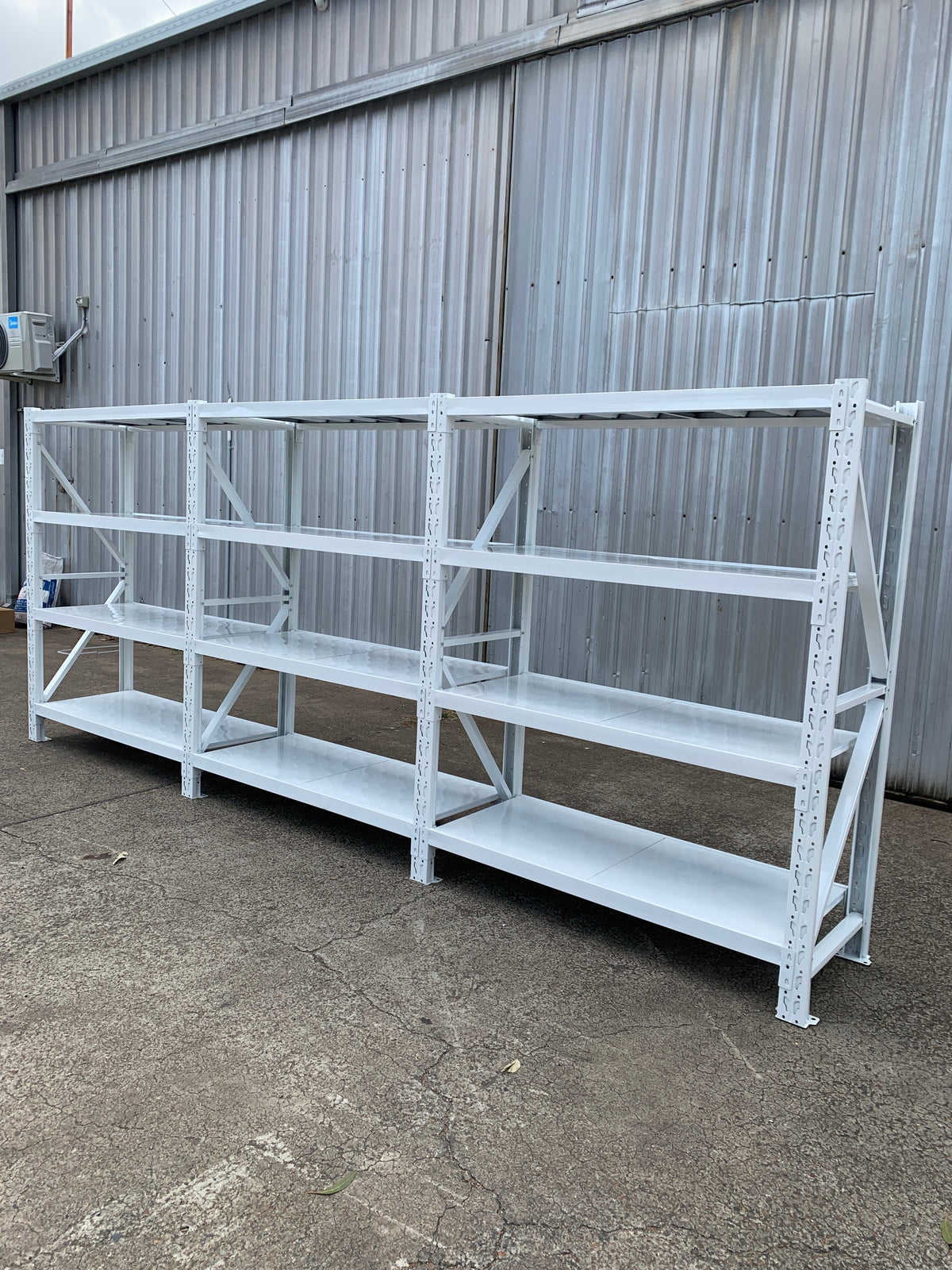 6.0m(W) x 2.0m(H) x 0.6m(D) 3000kg Connecting Shelving White