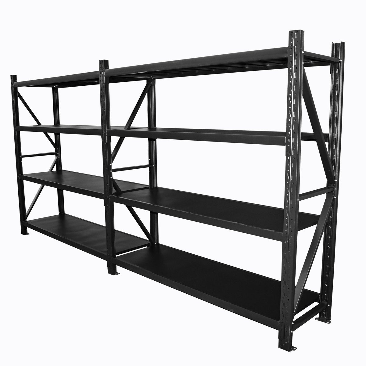 4.0m(W) x 2.0m(H) x 0.6m(D) 2000KG Connecting Shelving Black