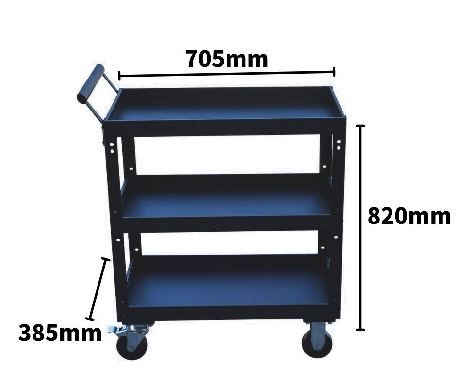 28' 3 SHELVES KNOCK-DOWN SERVICE CART