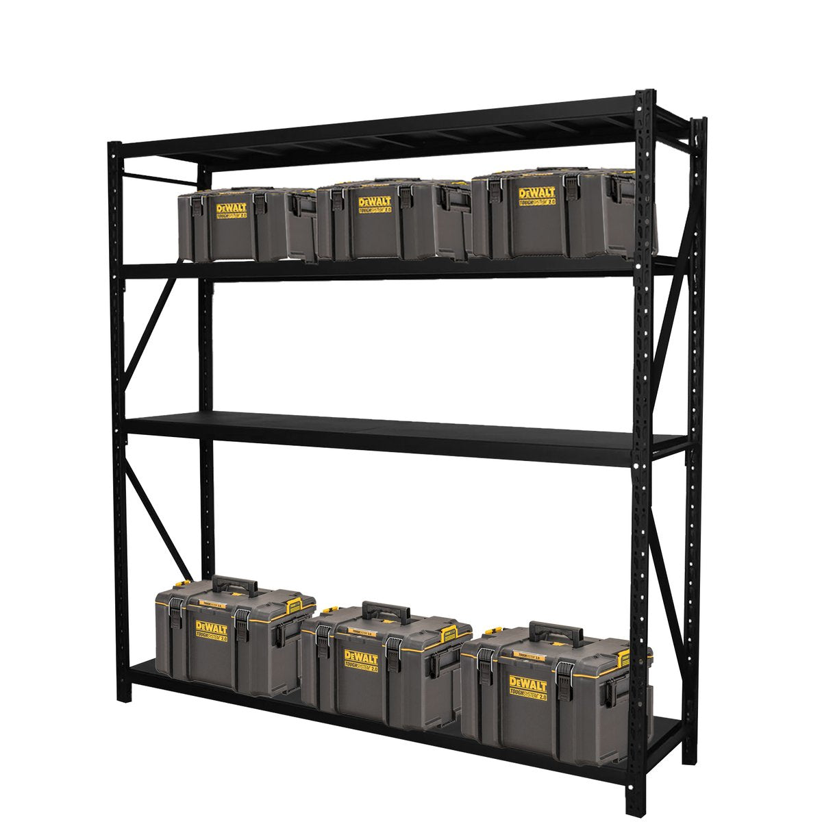 1.5m(W) x 2.4m(H) x 0.5m(D) Metal Shelving 800KG Black