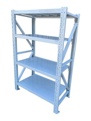 1.2m(W) x 1.8m(H) x 0.5m(D) Metal Shelving 800KG Black