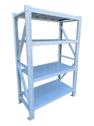 1.2m(W) x 1.8m(H) x 0.5m(D) Metal Shelving 800KG Black