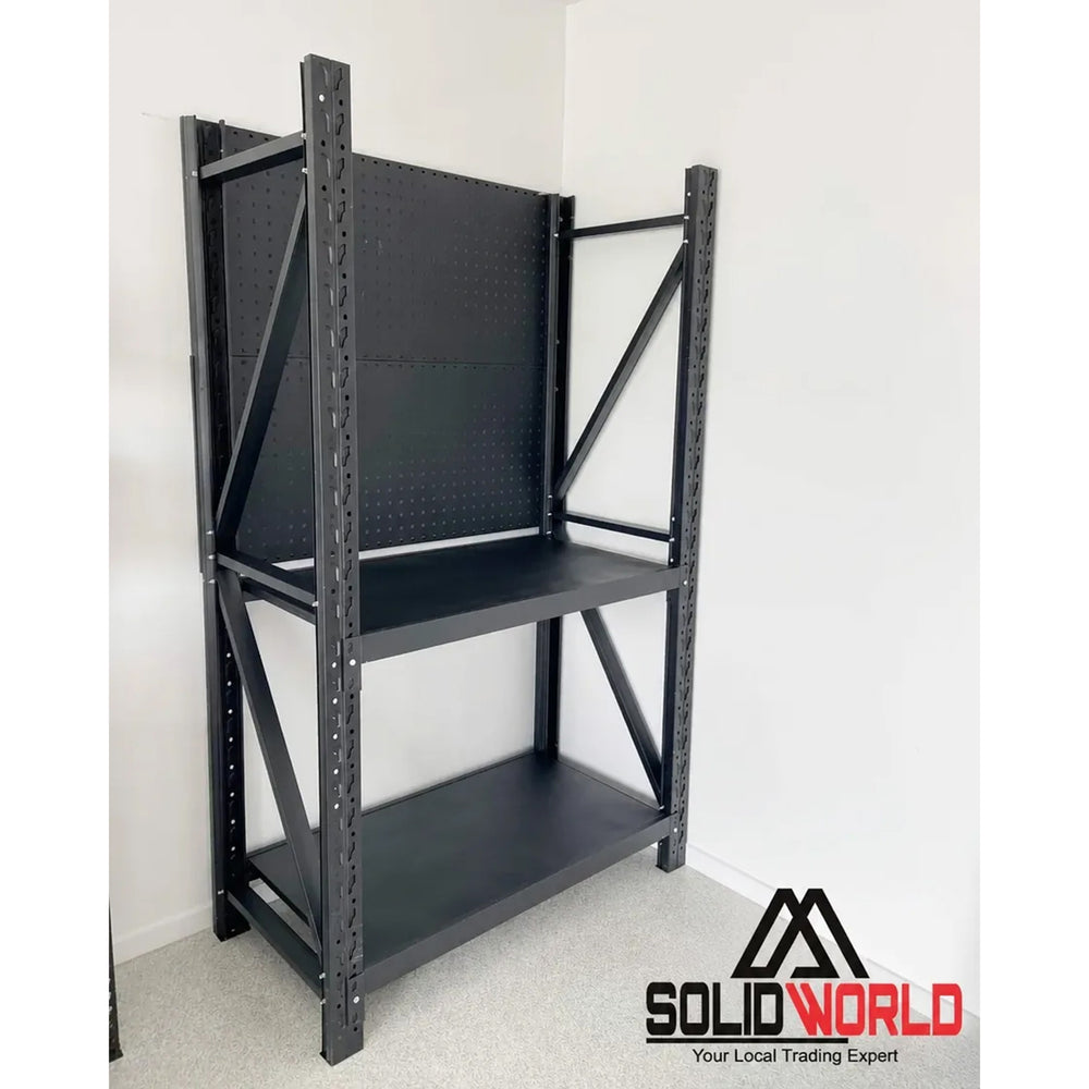 1.2m(W) x 0.6m (D)  2-Shelf Workbench With 2 Pegboards Set