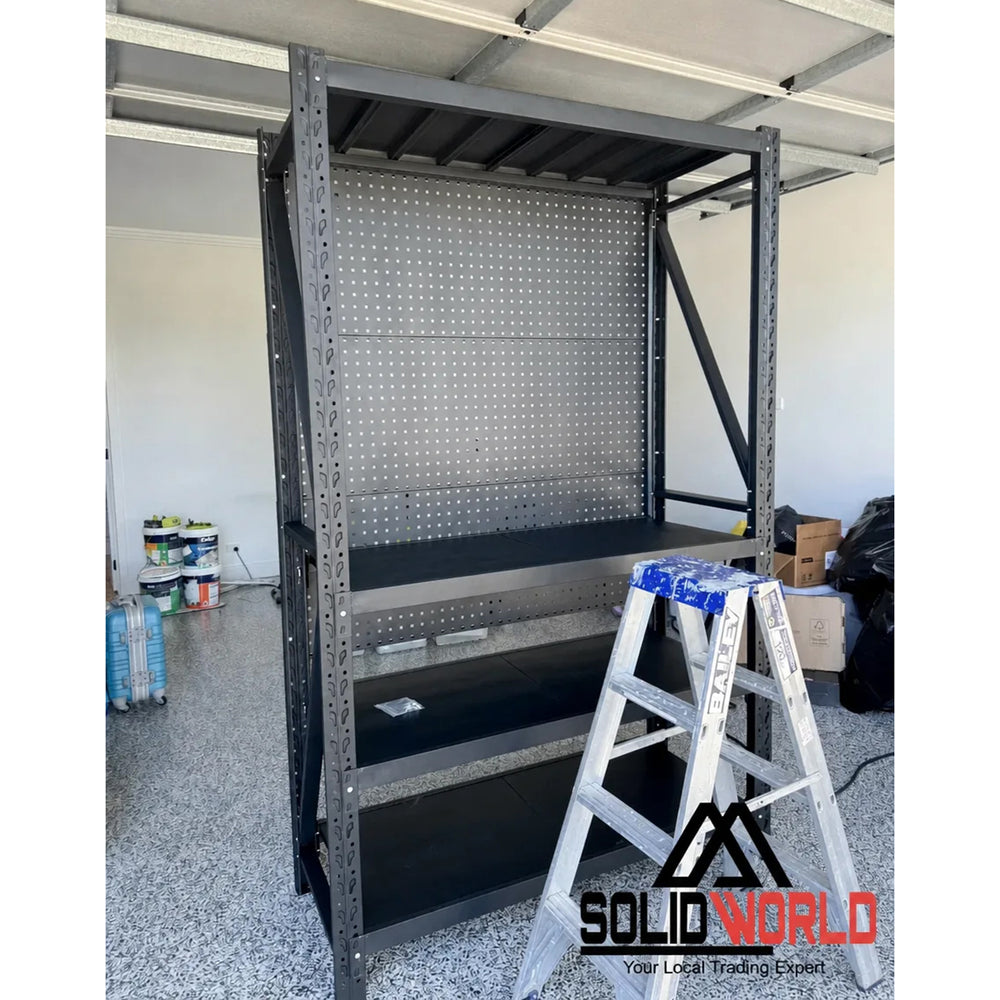 1.2m(W) x 0.6m (D)  2-Shelf Workbench With 2 Pegboards Set