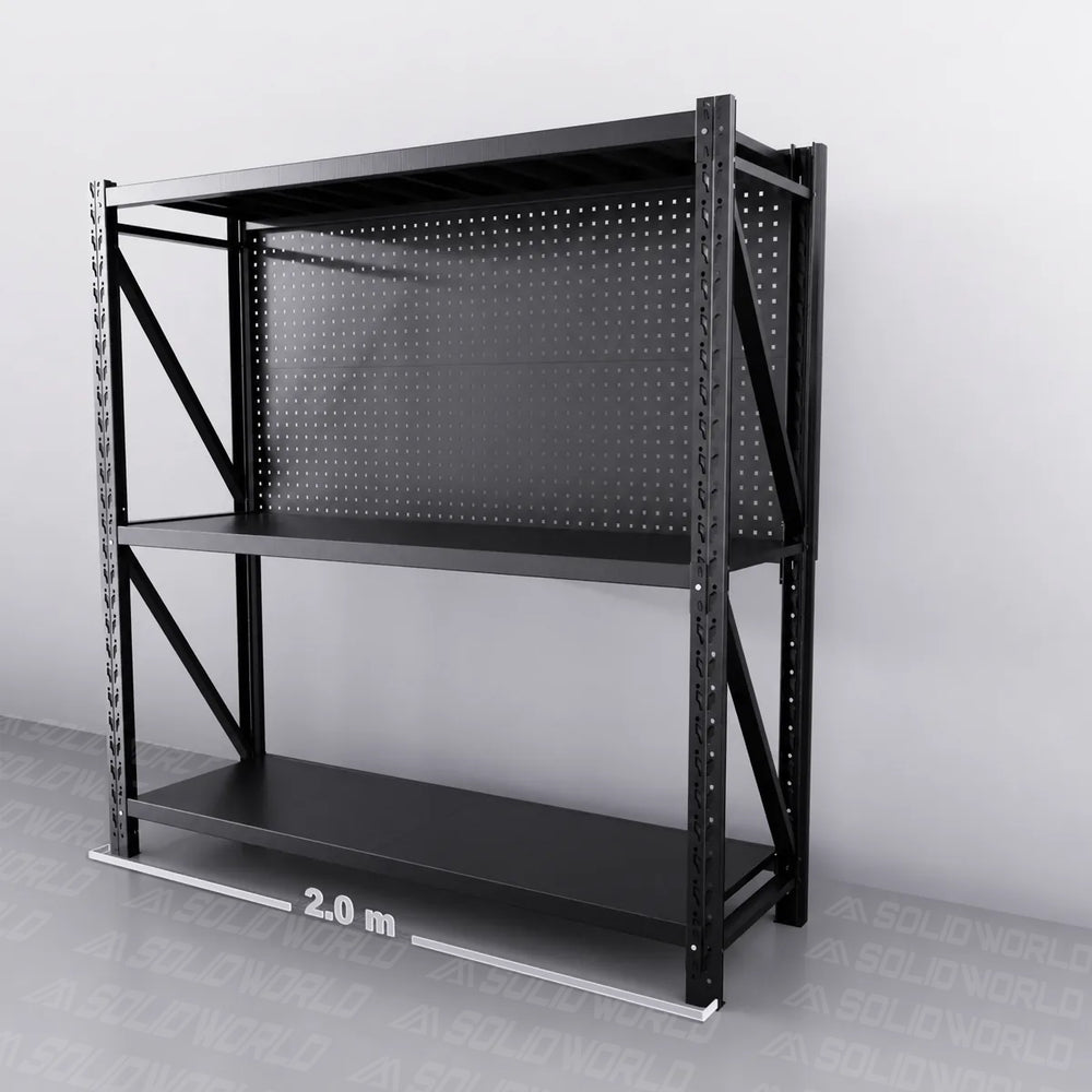 2m(W) x 0.6m(D) 2-Shelf Workbench With 2 Pegboards