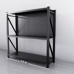 2m(W) x 0.6m(D) 2-Shelf Workbench With 2 Pegboards