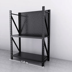 1.5m(W) x 0.6m (D) 2-Shelf Workbench With 2 Pegboards