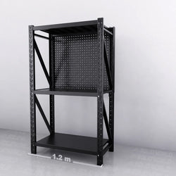 1.2m(W) x 0.6m (D)  2-Shelf Workbench With 2 Pegboards Set