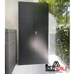 2-Door Storage Cabinet Cupboard With A Hanging Section (Steel)