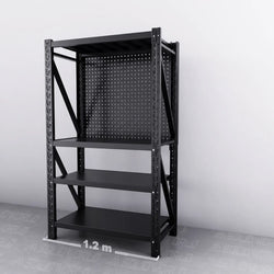 1.2m(W) x 0.6m (D)  2-Shelf Workbench With 2 Pegboards Set