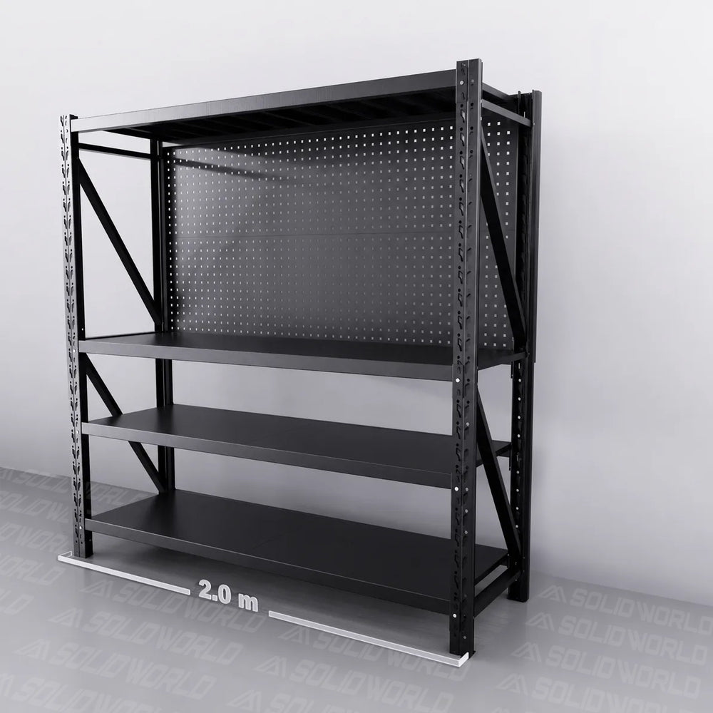 2m(W) x 0.6m(D) 2-Shelf Workbench With 2 Pegboards