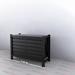1.5m(L) 10-Drawer Steel Workbench