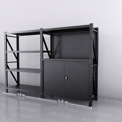 2m(L) Cabinets Steel Pegboard Workbench