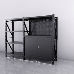 2m(L) Cabinets Steel Pegboard Workbench