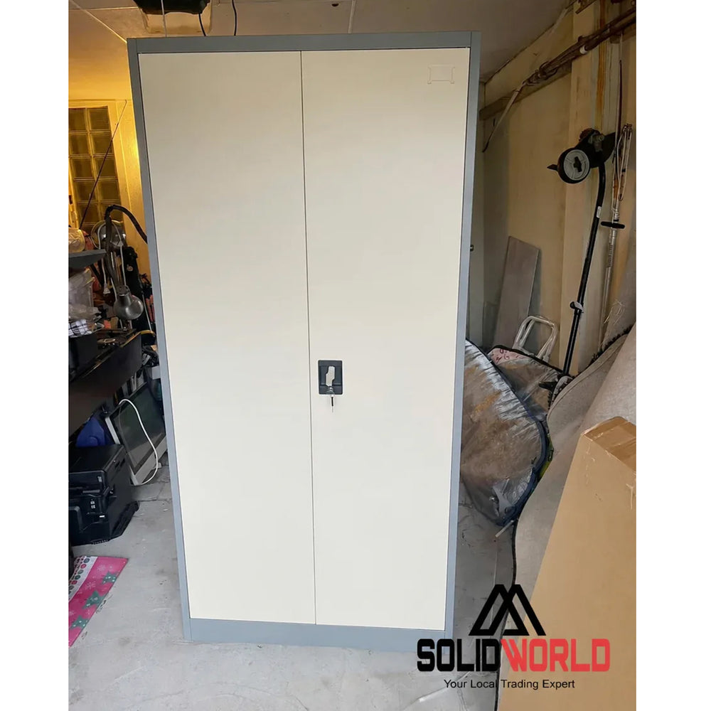 2-Door Storage Cabinet Cupboard With A Hanging Section (Steel)