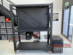 1.5m(W) x 0.6m (D) 2-Shelf Workbench With 2 Pegboards