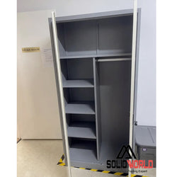 2-Door Storage Cabinet Cupboard With A Hanging Section (Steel)