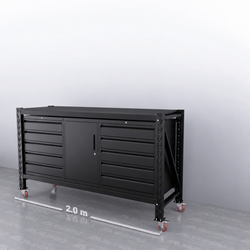 2m(L) 10-Drawer & Cabinet Steel Workbench