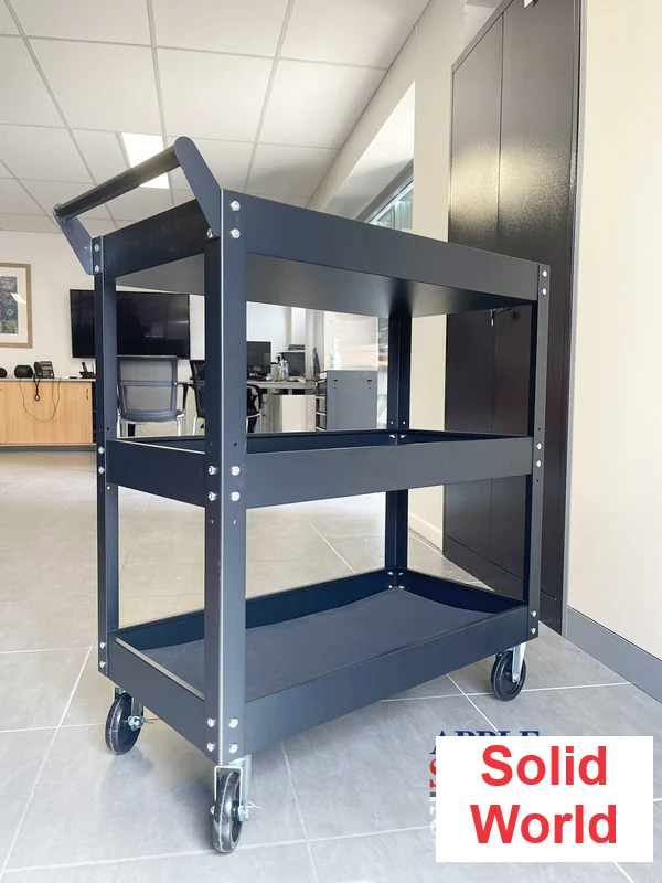 3 Tier Heavy Duty Trolley Tier Load 50kg Solid World Pty Ltd 3 Tier Heavy Duty Trolley Tier Load 50kg Solid World Pty Ltd
