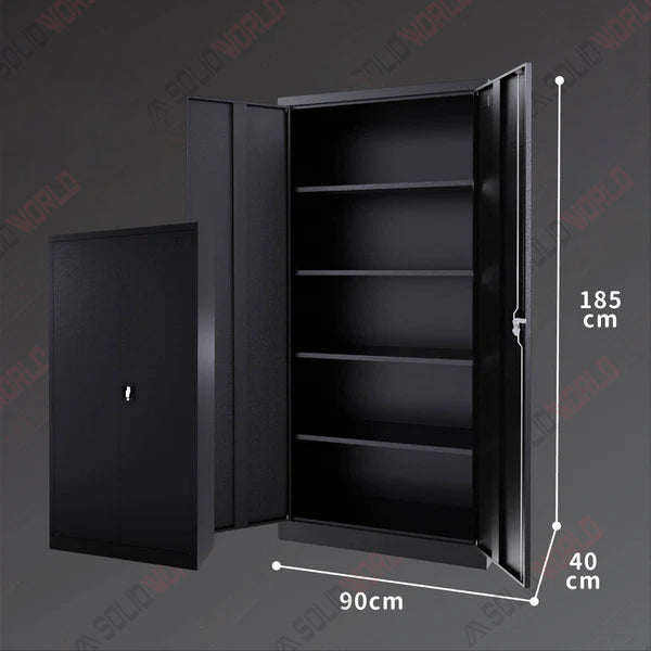 2-Door Heavy-Duty Storage Lockable Cupboard (4-shelf)