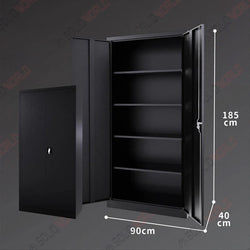 2-Door Heavy-Duty Storage Lockable Cupboard (4-shelf)