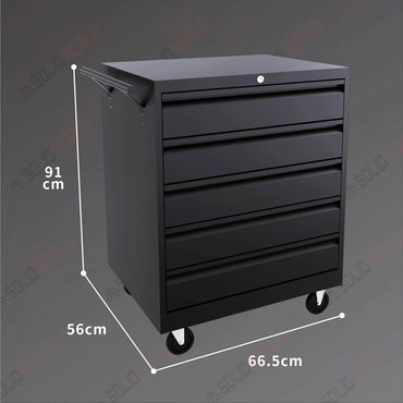 26'' Connectable 5-Drawer Cabinet Toolbox (Optional Wheels)