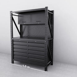 1.5m(L) 10-Drawer Steel Pegboard Workbench
