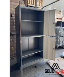 4-Door Storage Cabinet Lockable Cupboard (Steel)