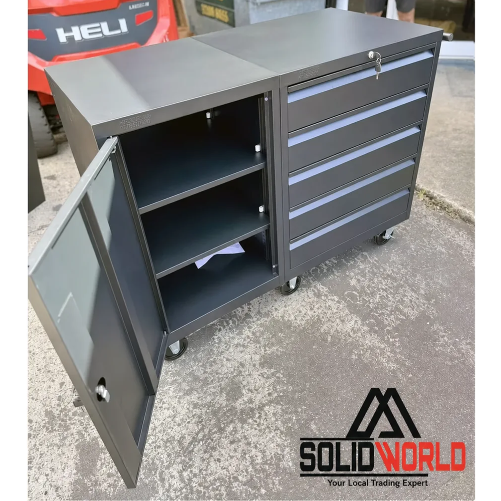 26'' Connectable 5-Drawer Cabinet Toolbox (Optional Wheels)