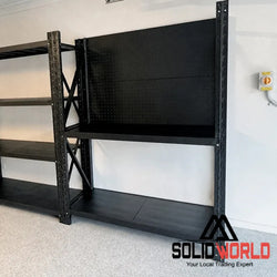 1.5m(W) x 0.6m (D) 2-Shelf Workbench With 2 Pegboards