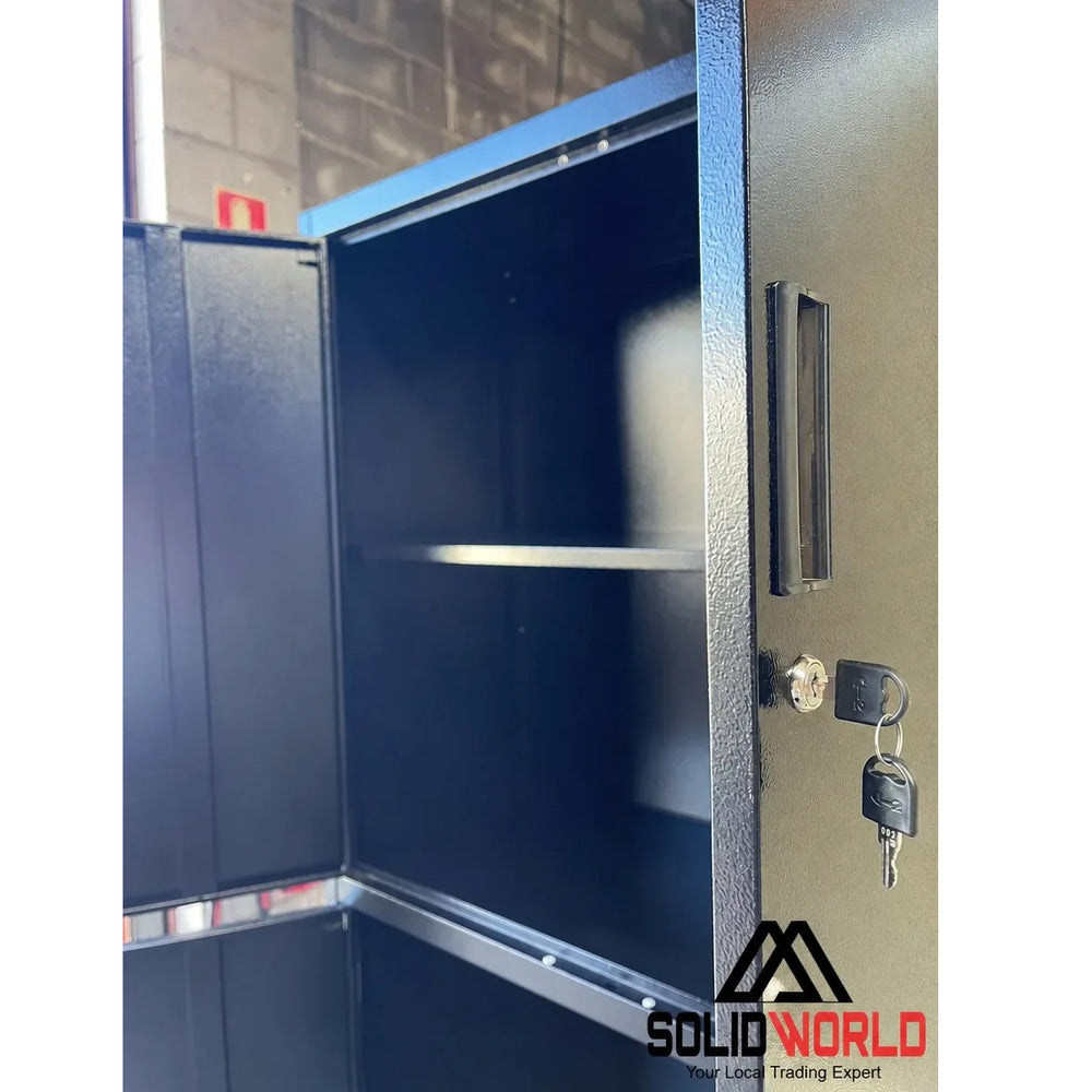 4-Door Storage Cabinet Lockable Cupboard (Steel)