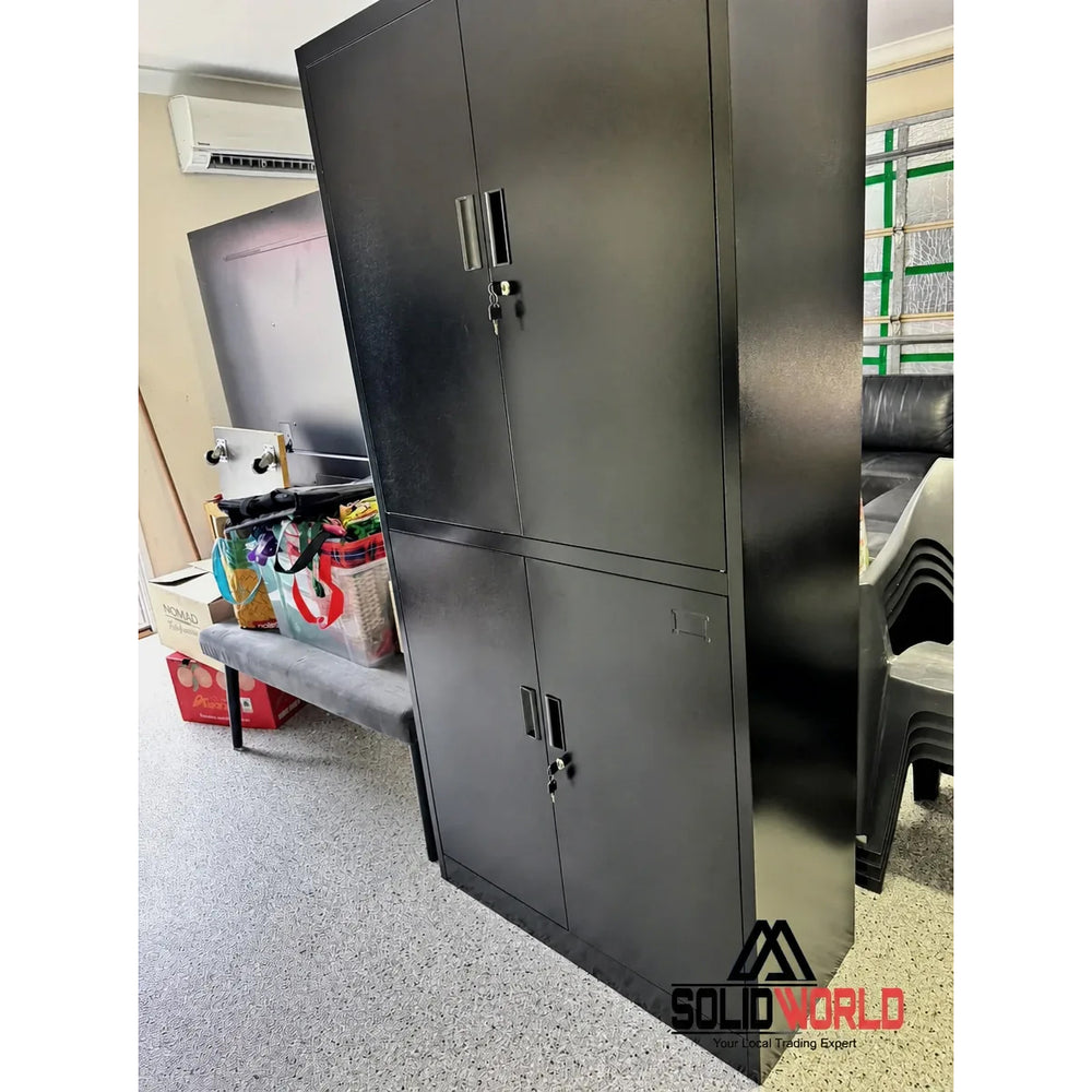 4-Door Storage Cabinet Lockable Cupboard (Steel)