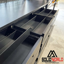 2m(L) x 0.6m(D) 12-Drawer Steel Workbench