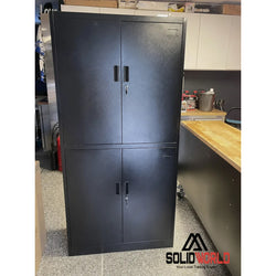 4-Door Storage Cabinet Lockable Cupboard (Steel)