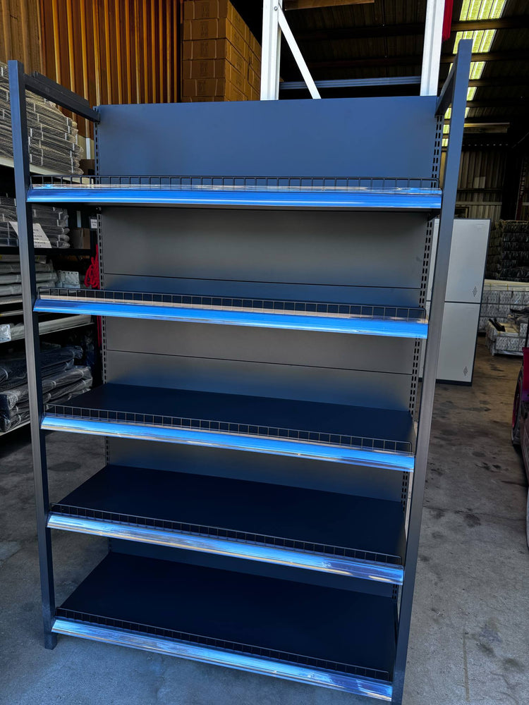 1.2m W x 1.9m H x 0.47m D Metal Solid Shelving-800KG Black