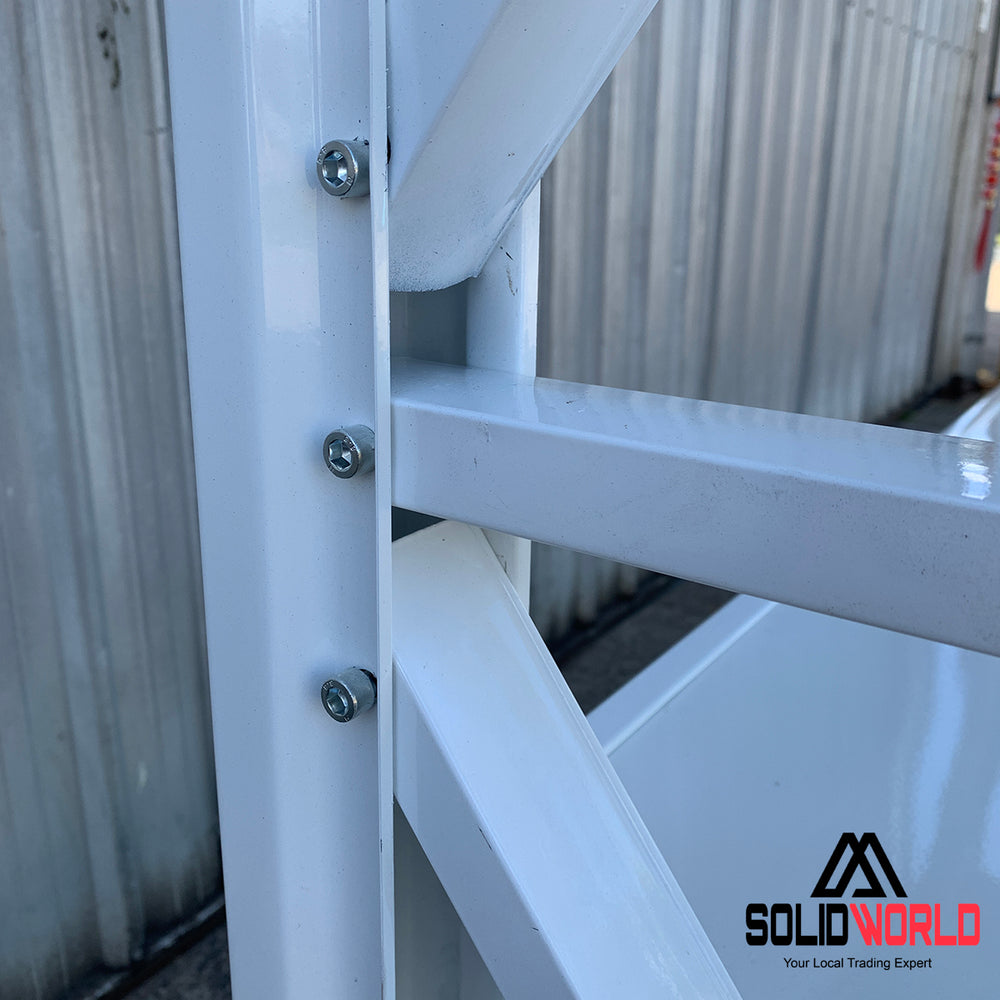 1.2m(W) x 2.4m(H) x 0.5m(D) Metal Shelving 800KG Black
