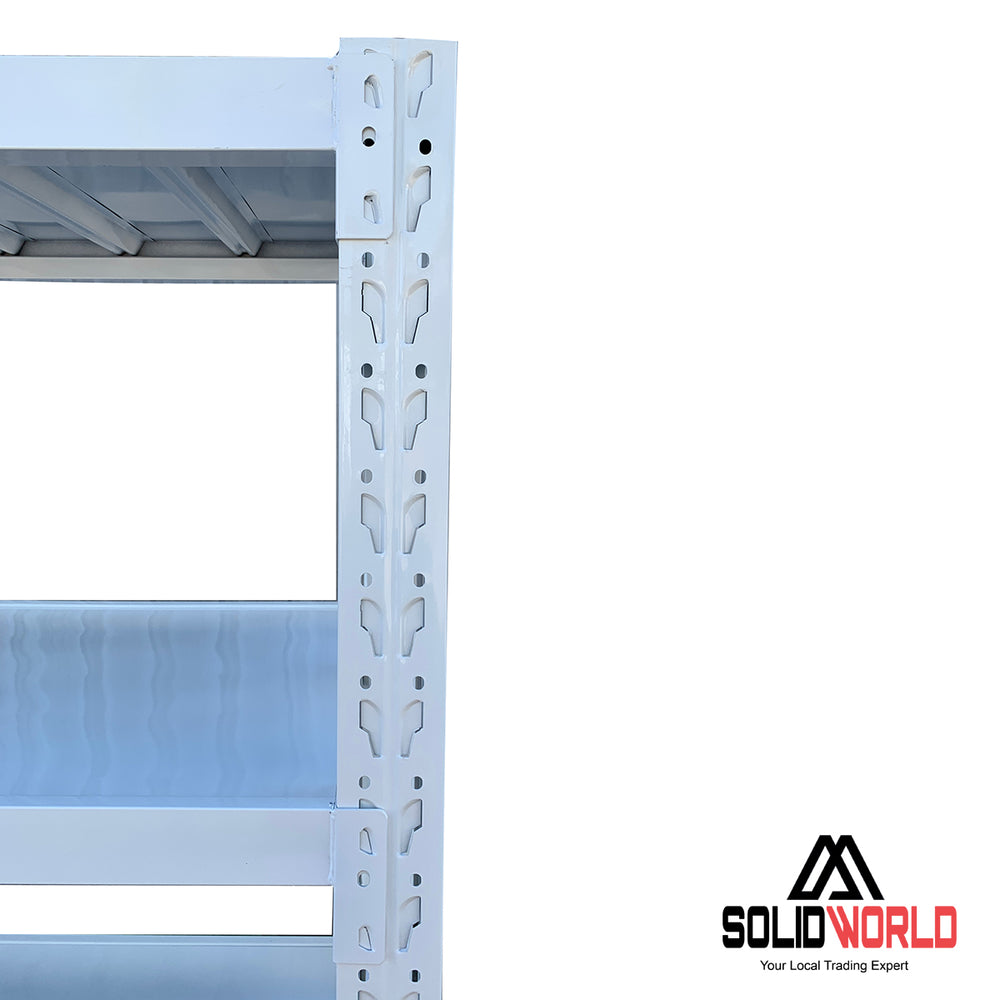 1.2m(W) x 1.8m(H) x 0.5m(D) Metal Shelving 800KG White