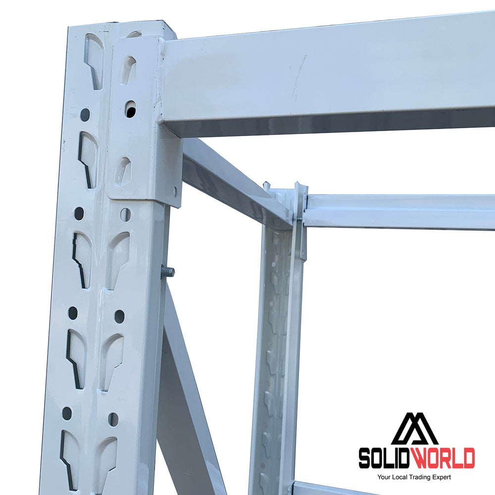 1.2m(W) x 1.8m(H) x 0.5m(D) Metal Shelving 800KG White