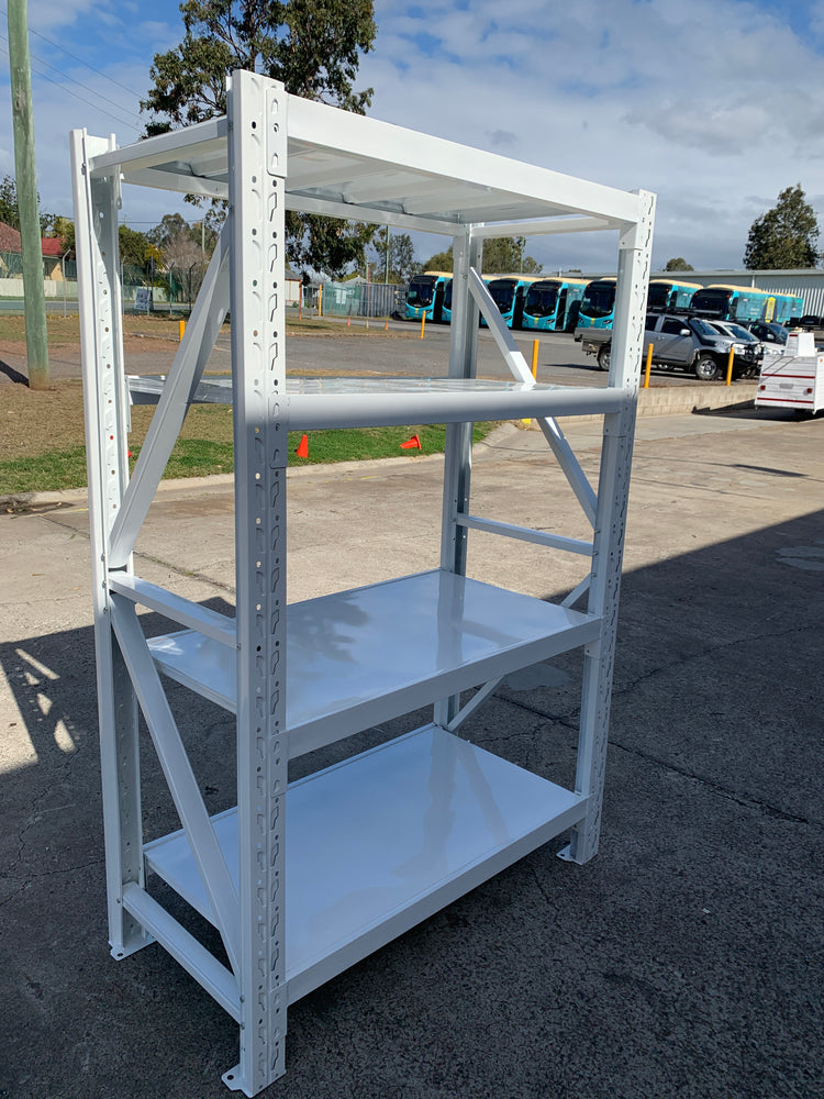 1.2m(W) x 1.8m(H) x 0.6m(D) Metal Shelving 1000KG White