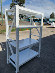 1.2m(W) x 1.8m(H) x 0.6m(D) Metal Shelving 1000KG White