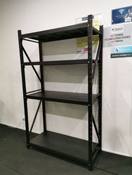 1.2m(W) x 2.4m(H) x 0.5m(D) Metal Shelving 800KG Black