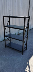 1.2m(W) x 1.8m(H) x 0.5m(D) Metal Shelving 800KG Black