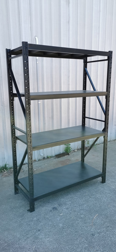 1.2m(W) x 2.4m(H) x 0.5m(D) Metal Shelving 800KG Black