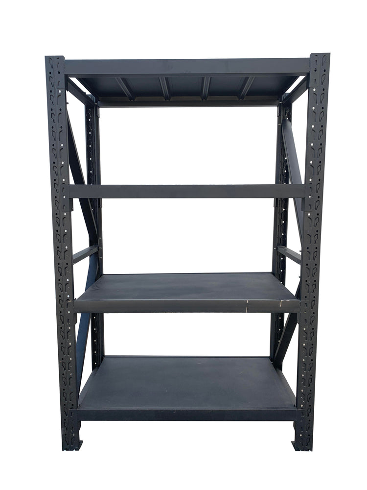 1.2m(W) x 1.8m(H) x 0.6m(D) Metal Shelving 1000KG Black