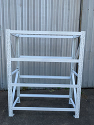 1.5m(W) x 2.0m(H) x 0.6m(D) Metal Shelving 1000KG White