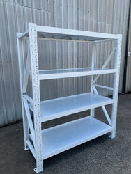 1.5m(W) x 2.0m(H) x 0.6m(D) Metal Shelving 1000KG White