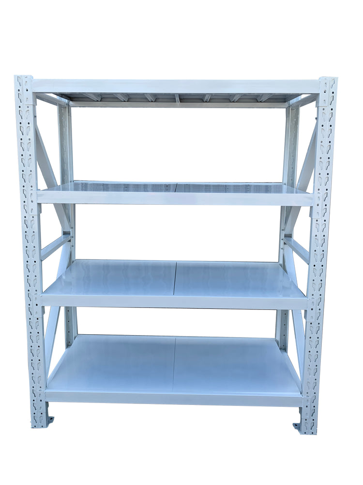 1.5m(W) x 1.8m(H) x 0.5m(D) Metal Shelving 800KG White