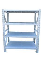 1.5m(W) x 1.8m(H) x 0.5m(D) Metal Shelving 800KG White